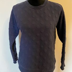 Navy polka dot sweatshirt